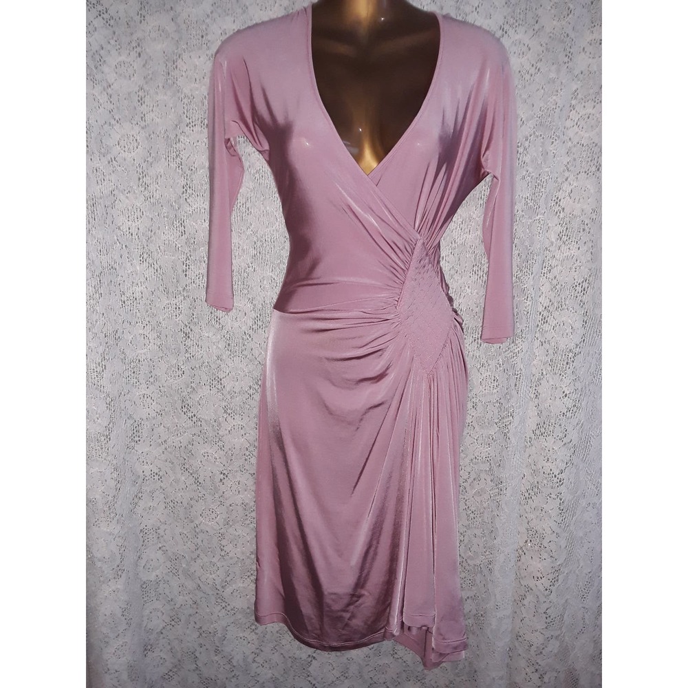 NWT Roberto Cavalli Sz 44 Just Cavalli ABITO Fitted Wrap Dress Rose Pink - Picture 10 of 10